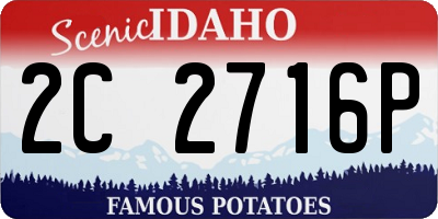 ID license plate 2C2716P