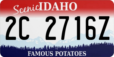ID license plate 2C2716Z