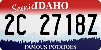 ID license plate 2C2718Z