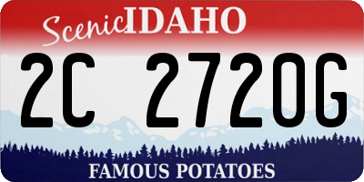 ID license plate 2C2720G