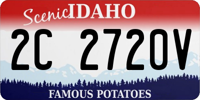 ID license plate 2C2720V