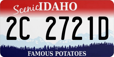 ID license plate 2C2721D