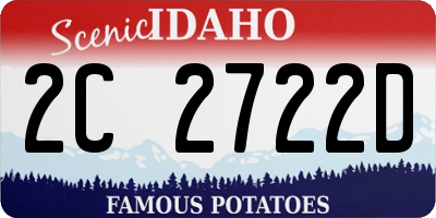 ID license plate 2C2722D