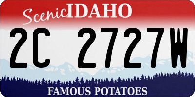 ID license plate 2C2727W