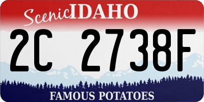 ID license plate 2C2738F