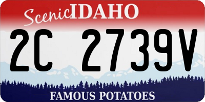 ID license plate 2C2739V