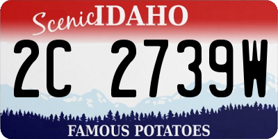 ID license plate 2C2739W