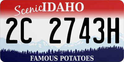 ID license plate 2C2743H
