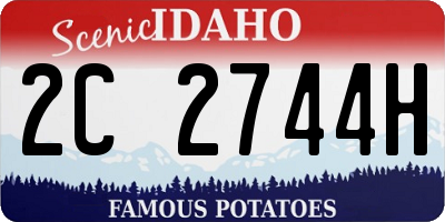 ID license plate 2C2744H