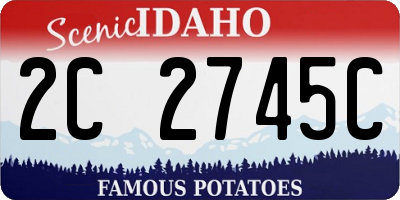 ID license plate 2C2745C