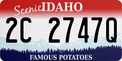 ID license plate 2C2747Q