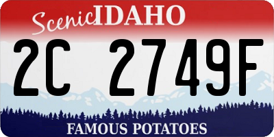ID license plate 2C2749F