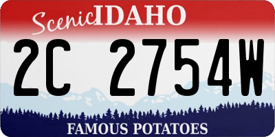ID license plate 2C2754W