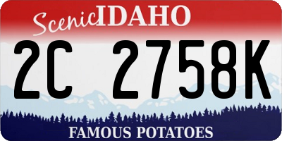 ID license plate 2C2758K