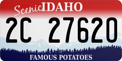 ID license plate 2C2762O