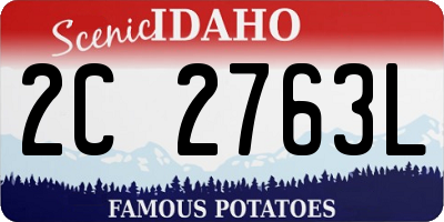 ID license plate 2C2763L