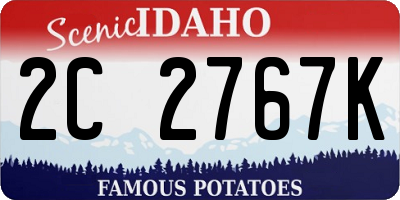 ID license plate 2C2767K