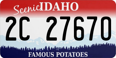 ID license plate 2C2767O