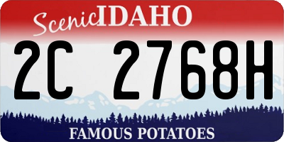 ID license plate 2C2768H