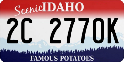 ID license plate 2C2770K