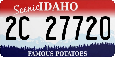 ID license plate 2C2772O