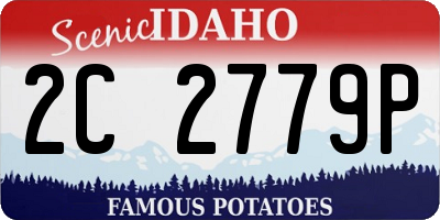 ID license plate 2C2779P