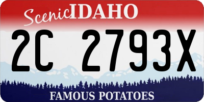 ID license plate 2C2793X