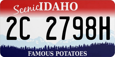 ID license plate 2C2798H