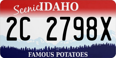 ID license plate 2C2798X