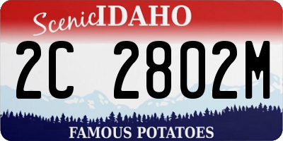ID license plate 2C2802M