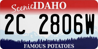 ID license plate 2C2806W