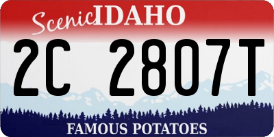 ID license plate 2C2807T
