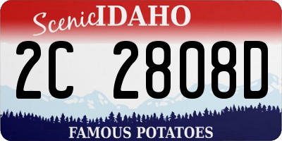 ID license plate 2C2808D