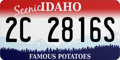 ID license plate 2C2816S