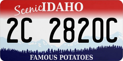 ID license plate 2C2820C