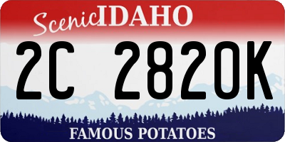ID license plate 2C2820K