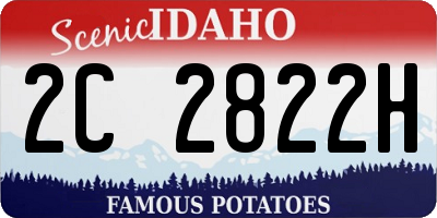 ID license plate 2C2822H