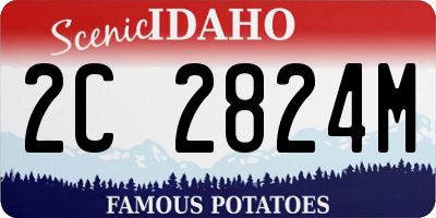ID license plate 2C2824M