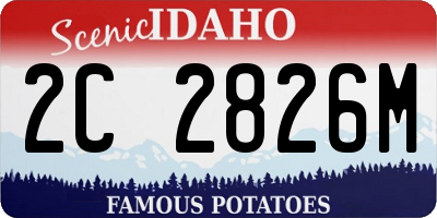 ID license plate 2C2826M