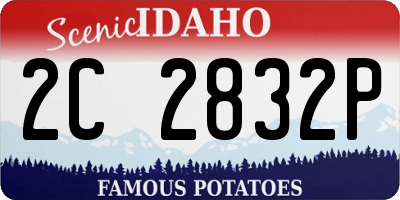ID license plate 2C2832P