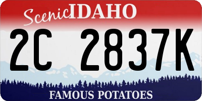 ID license plate 2C2837K