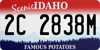 ID license plate 2C2838M