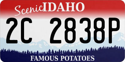 ID license plate 2C2838P