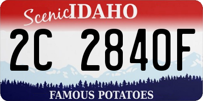 ID license plate 2C2840F