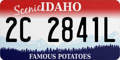 ID license plate 2C2841L
