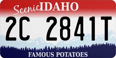 ID license plate 2C2841T