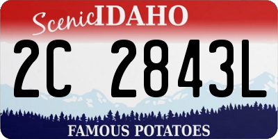 ID license plate 2C2843L