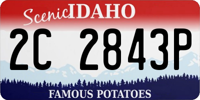 ID license plate 2C2843P