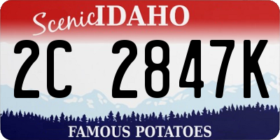 ID license plate 2C2847K