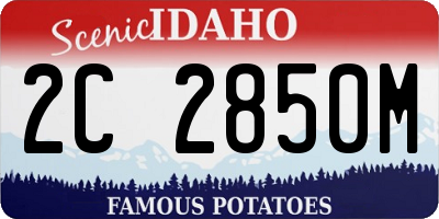 ID license plate 2C2850M